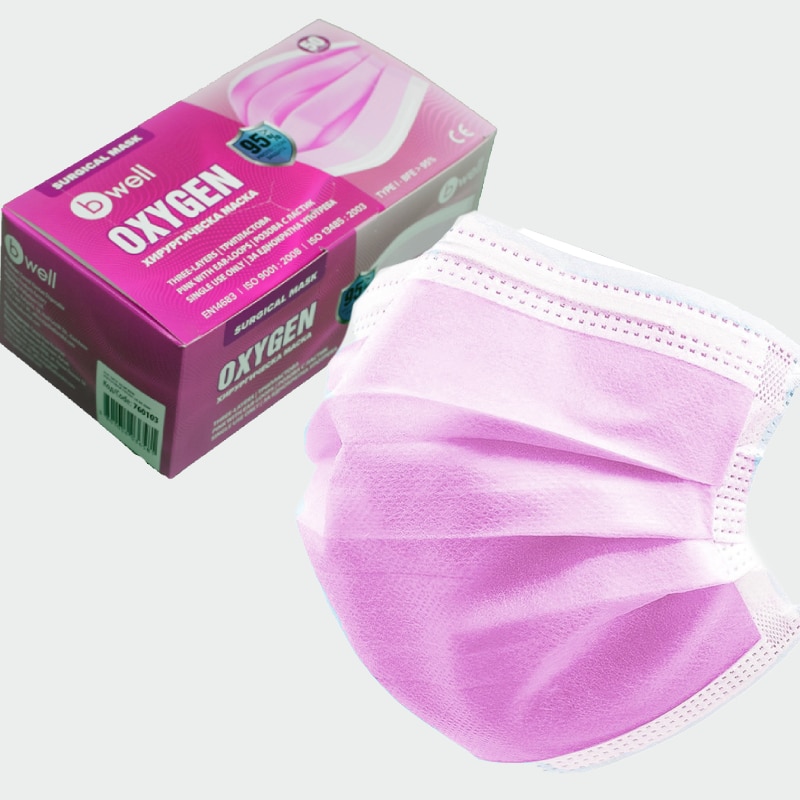 Ιατρική Μάσκα Προσώπου Μίας Χρήσης OXYGEN
