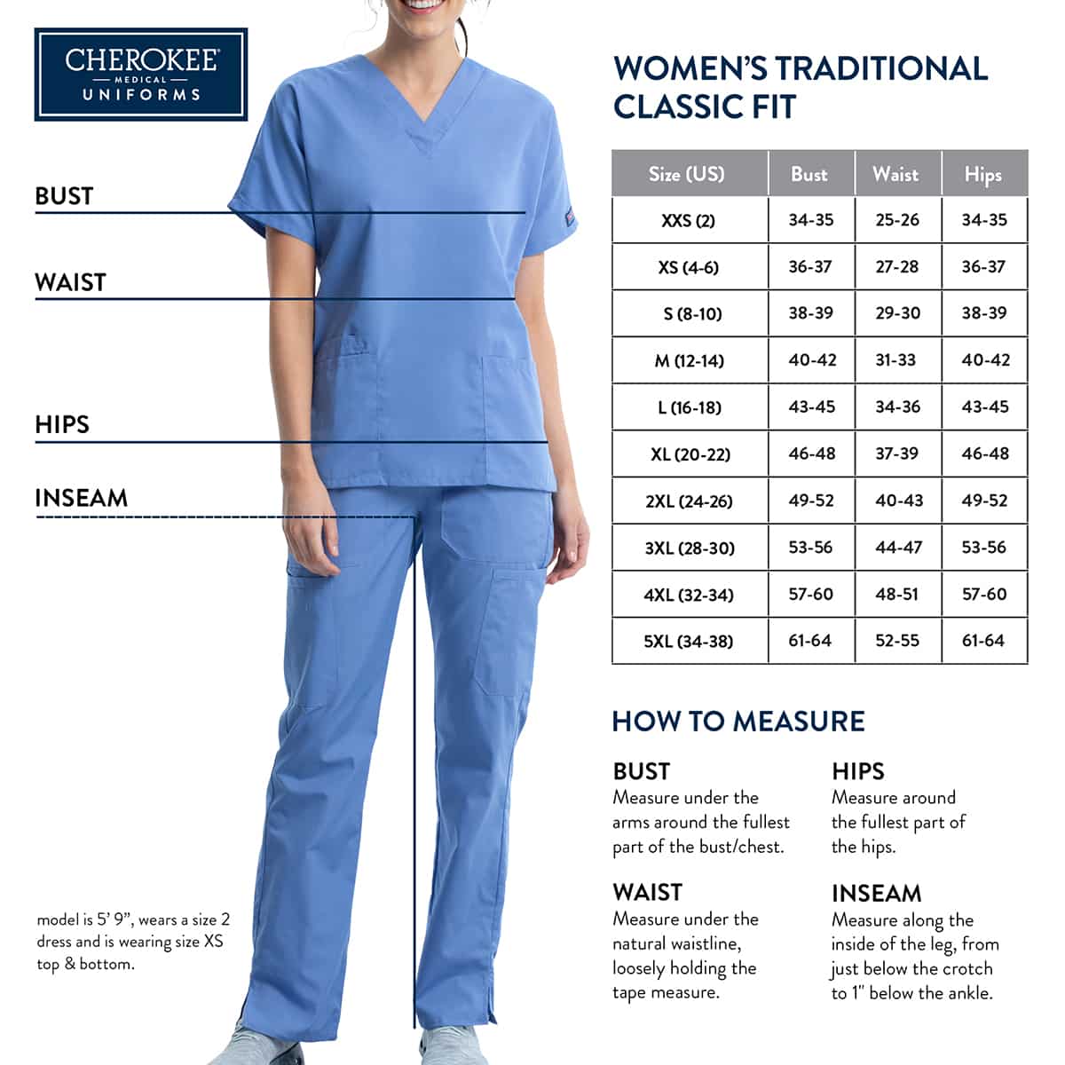 CHEROKEE_WOMEN_SIZE_CHART